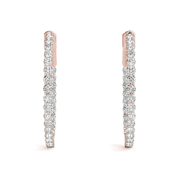 Round - Lucida Round Hoop Earring in 14K Gold (3.5 ct. tw)