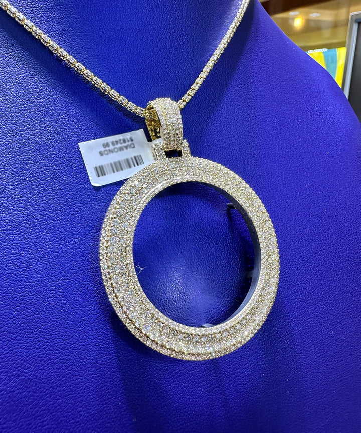 6.50ctw Natural Diamond Memory Charm Pendant in 10K Gold