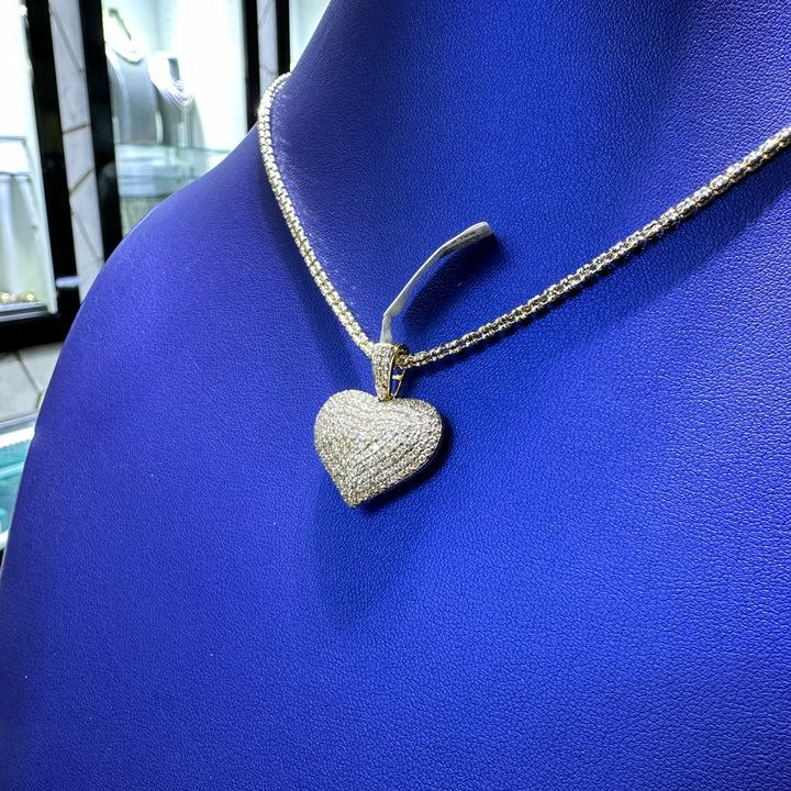 2.00ctw Natural Diamond Heart Shape Pendant in 14K Gold