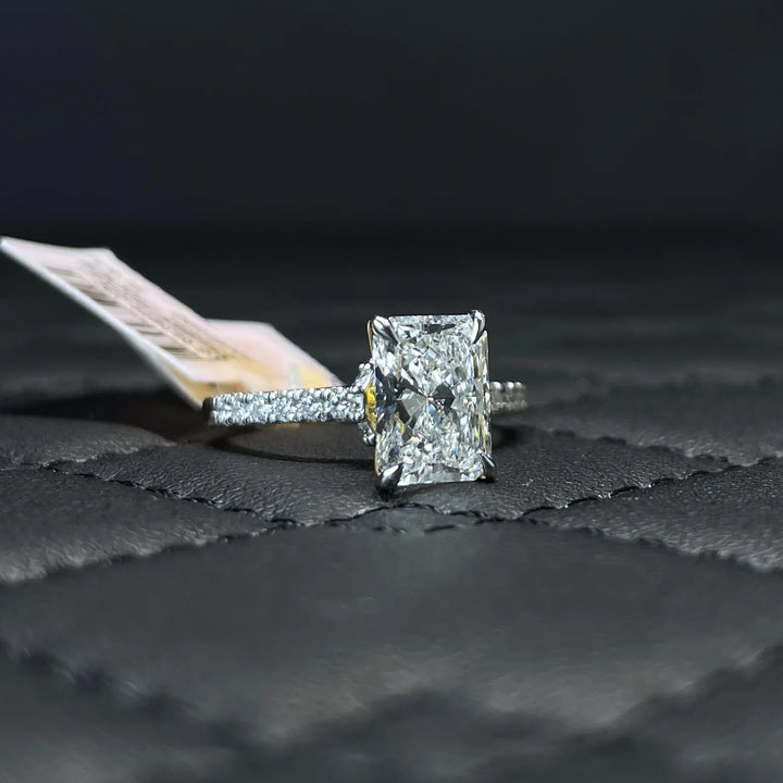 14K Gold 2.30CTW Radiant Cut Diamond Engagement Ring