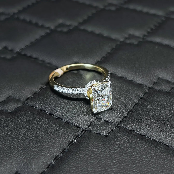14K Gold 2.30CTW Radiant Cut Diamond Engagement Ring
