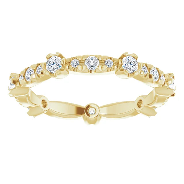 14K Natural Round Diamond Eternity Ring (2.5mm)