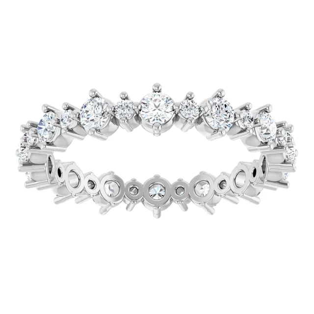 14K Natural Round Diamond Eternity Ring (2.5mm)