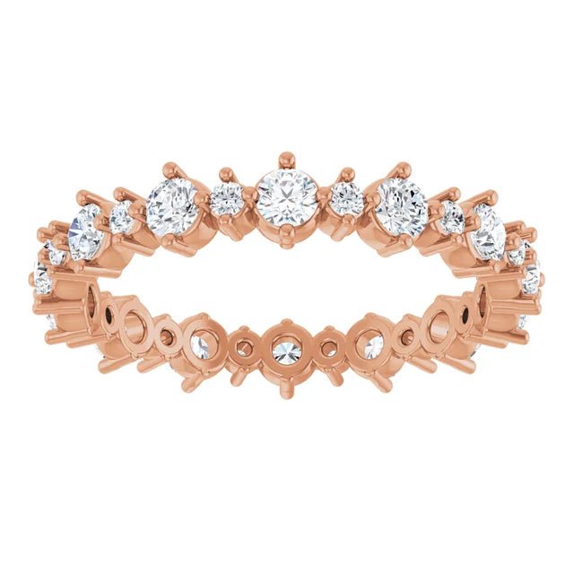 14K Natural Round Diamond Eternity Ring (2.5mm)