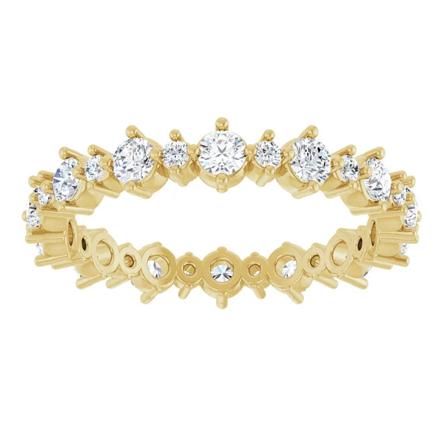 14K Natural Round Diamond Eternity Ring (2.5mm)