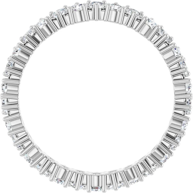 14K Natural Round Diamond Eternity Ring (2mm)