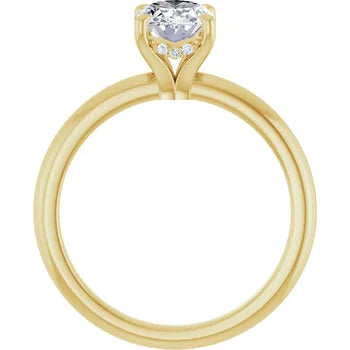 14K Gold Oval Lab-Grown 1.03ctw Diamond Engagement Ring