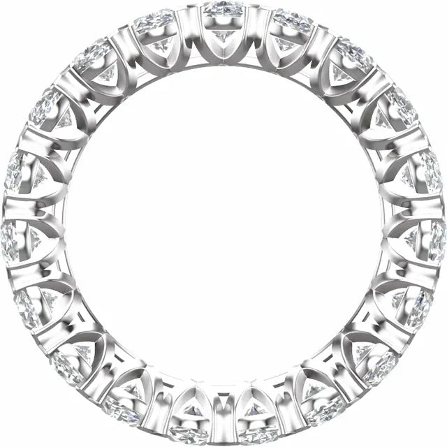 14K Lab Grown Diamond Oval Cut Eternity Ring (5mm)