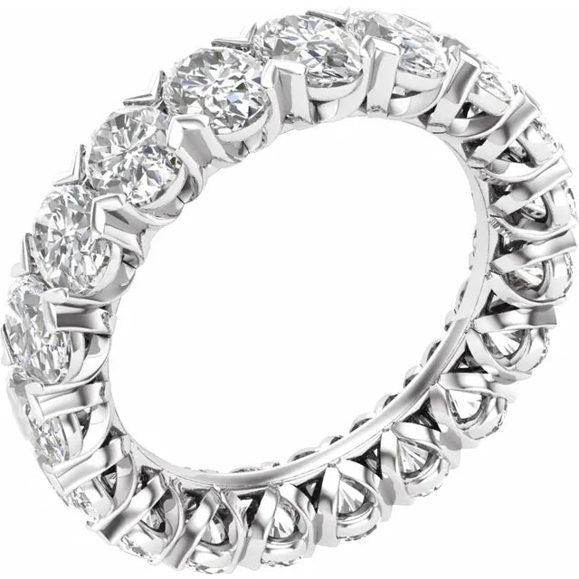 14K Lab Grown Diamond Oval Cut Eternity Ring (5mm)