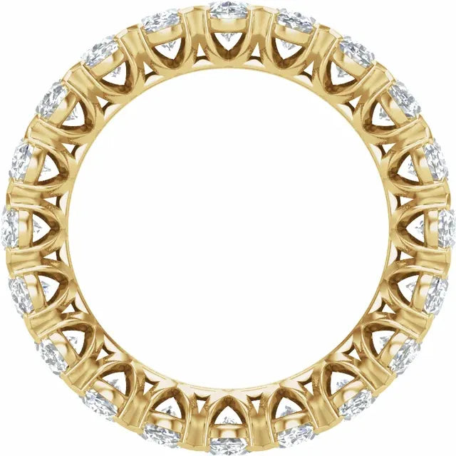 14K Lab Grown Diamond Oval Cut Eternity Ring (5mm)