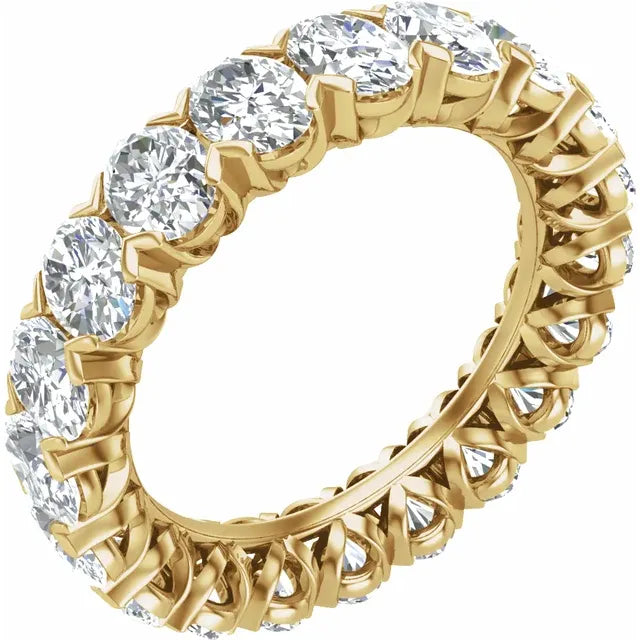 14K Lab Grown Diamond Oval Cut Eternity Ring (5mm)