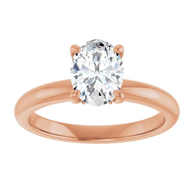 14K Gold Oval Lab-Grown 1.03ctw Diamond Engagement Ring