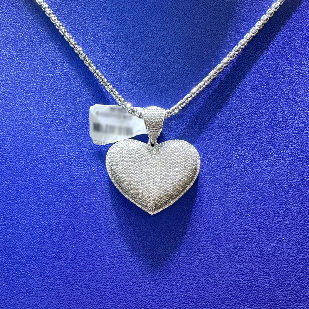 1.90ctw Natural Diamond Heart Shape Pendant in 10K Gold