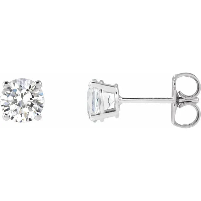 14K Gold 1 CTW 4 Prong Lab-Grown Diamond Stud Earrings
