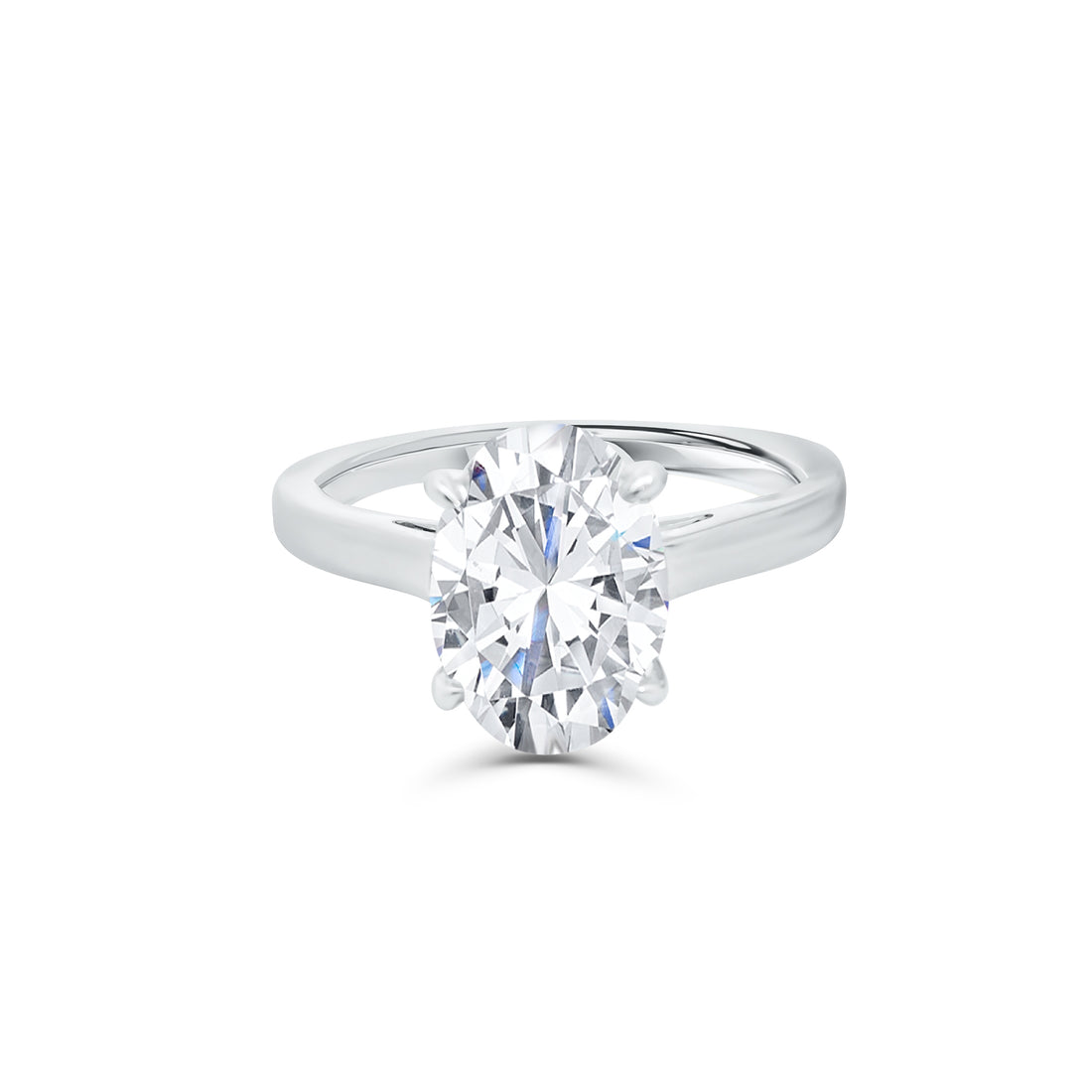 14K Gold 3.06CT Oval Solitaire Diamond Engagement Ring