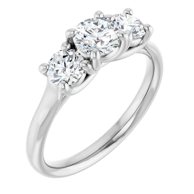 Trinity: 14K Gold Lab-Grown Diamond 1.09 CTW Engagement Ring