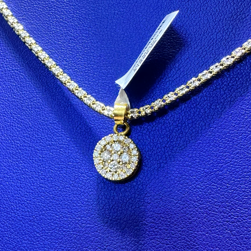 0.50ctw Natural Diamond Dia Shape Pendant in 10K Gold