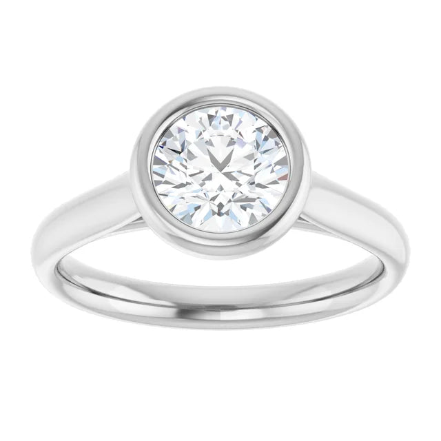 The Elysia Bezel: 14K Gold Lab-Grown Diamond 0.91 CTW Engagement Ring