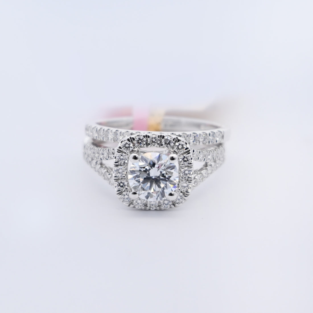 10K Gold 1.75 CT Lab Grown Round Cut Diamond Engagement Bridal Set