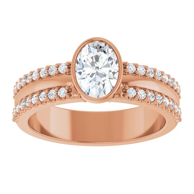 The Ava: 14K Gold Lab-Grown Diamond Engagement Ring