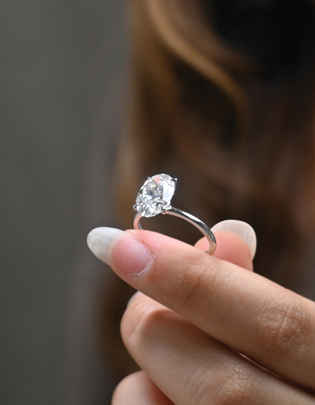 14K Gold 4.08CT Oval Cut Diamond Engagement Ring