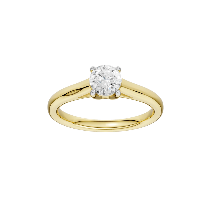 14K Gold Round Solitaire [0.75ct] Lab-Grown Diamond [H I - VS] Engagement Ring