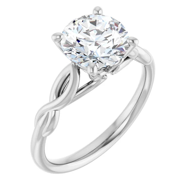 14K Gold Round Lab-Grown Diamond 0.71CTW VS1/D Engagement Ring