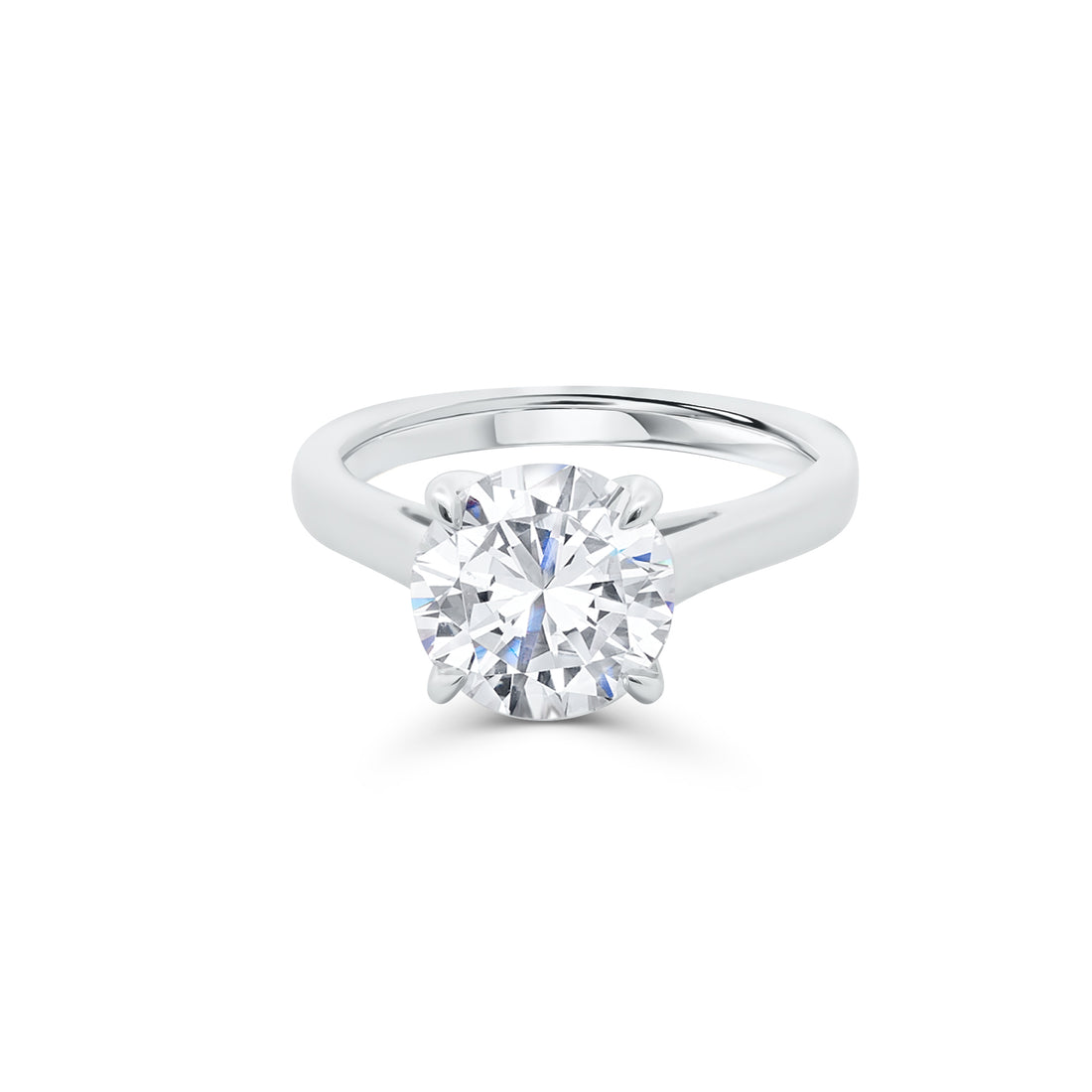 14K Gold 3.05CT Round Solitaire Diamond Engagement Ring