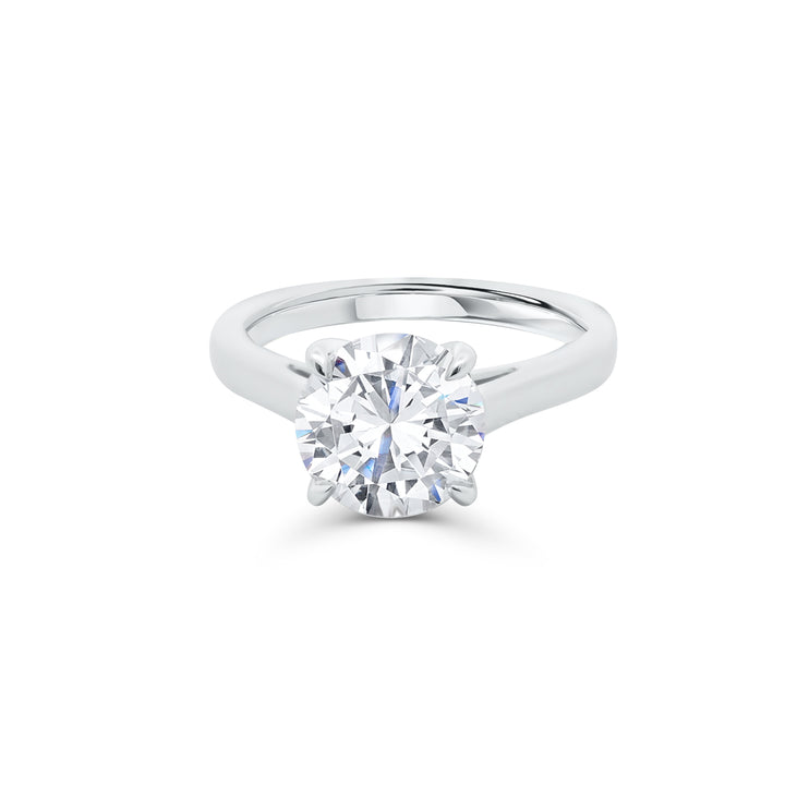 14K Gold 3.05CT Round Solitaire Diamond Engagement Ring