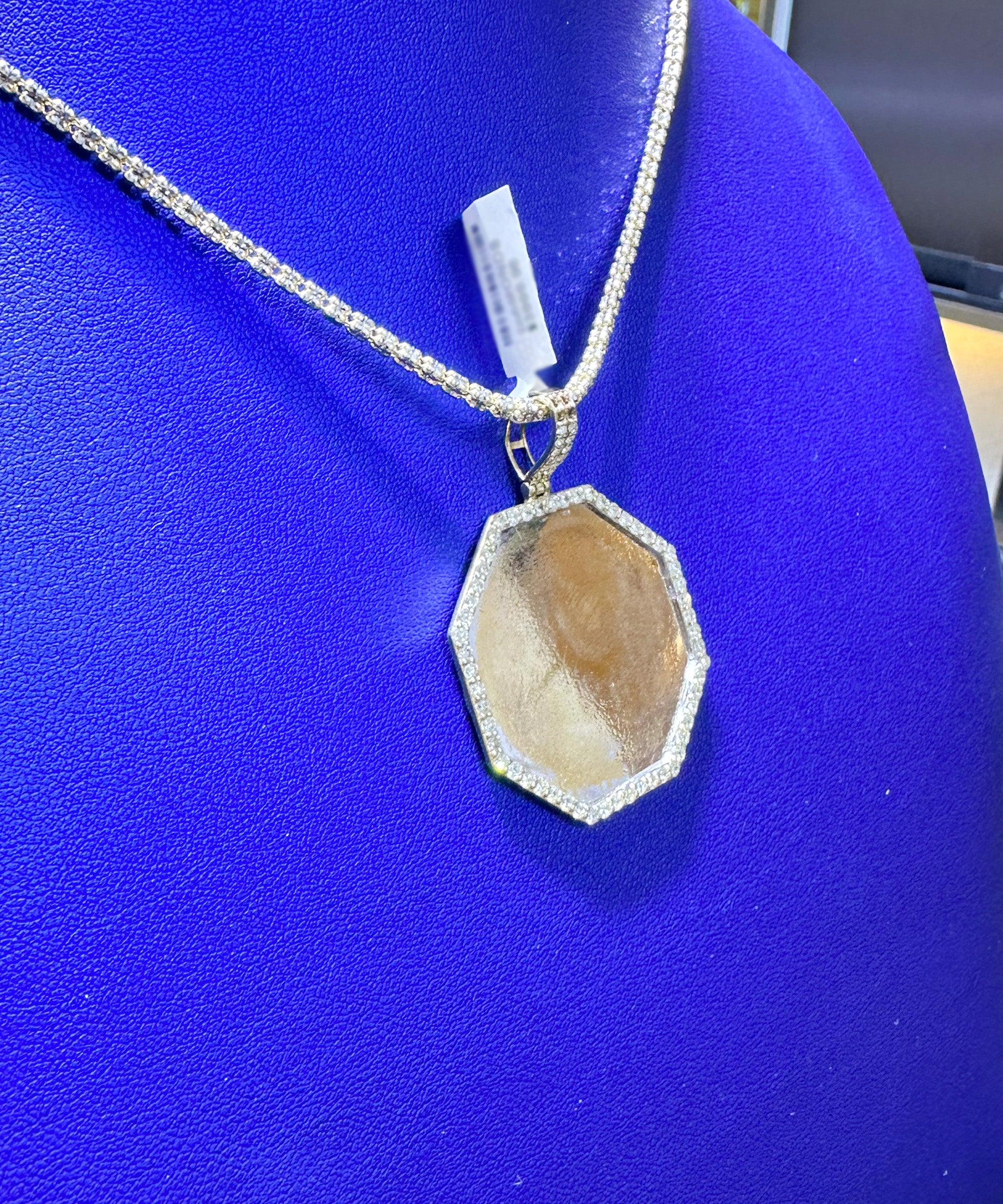 1.25ctw Natural Diamond Memory Charm Heart Pendant in 10K Gold