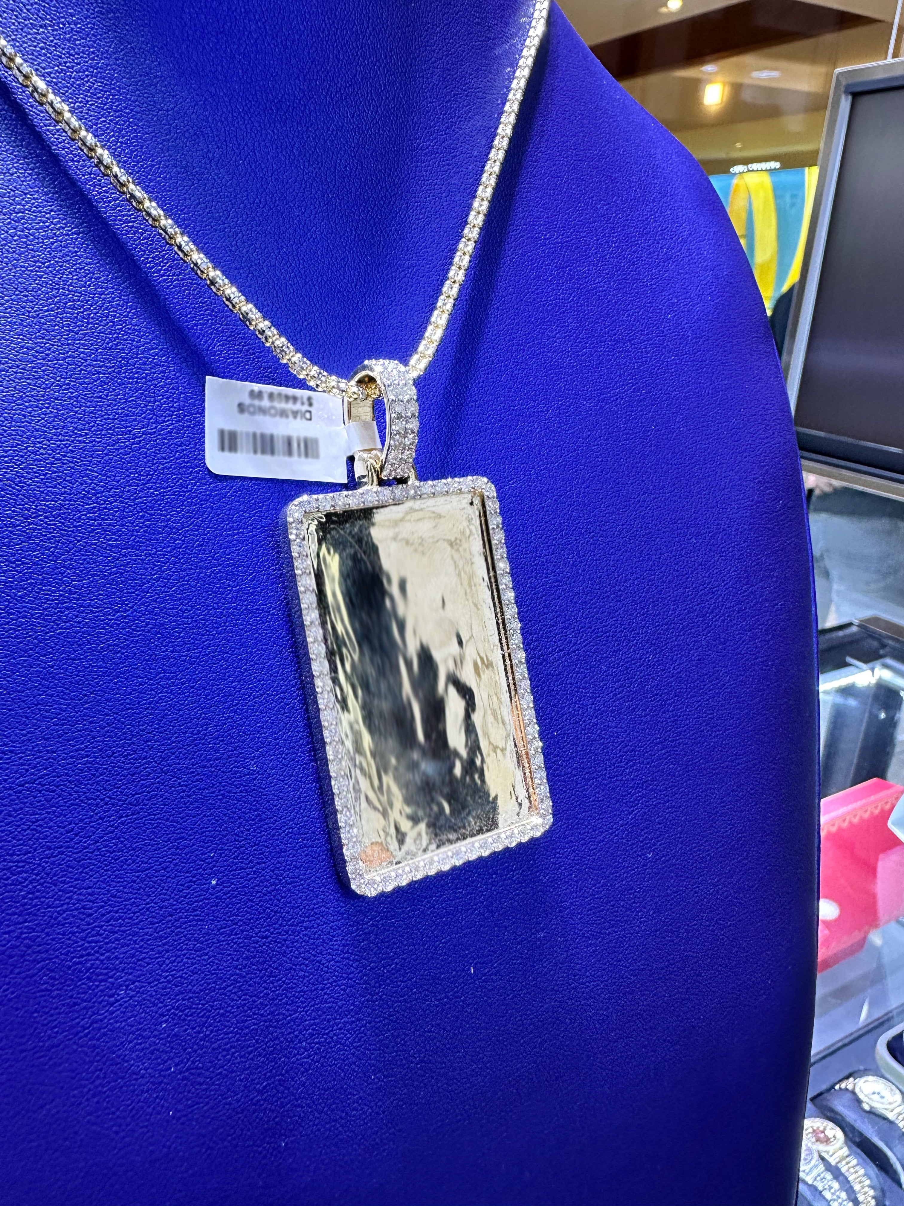 3.05ctw Natural Diamond Memory Charm Pendant in 10K Gold