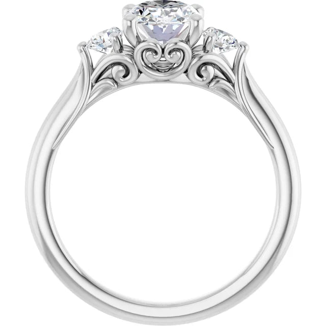 14K Gold Accented Lab-Grown Diamond 1.01ctw VVS1/D Engagement Ring