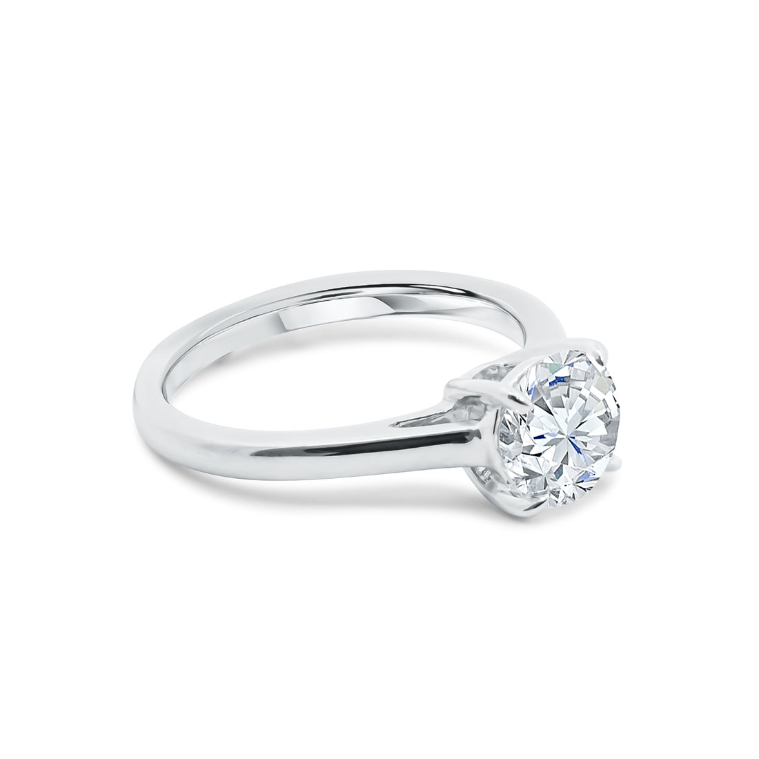 14K Gold 1.55CT Round Solitaire Diamond Engagement Ring