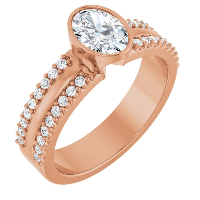 14K Gold 0.71ctw Lab-Grown Diamond Engagement Ring