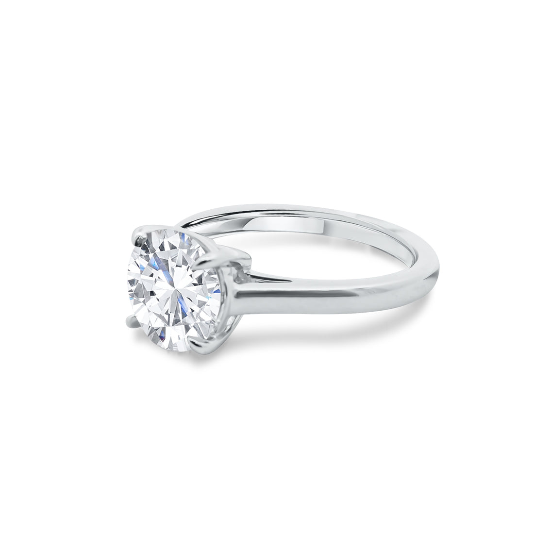 14K Gold 3.05CT Round Solitaire Diamond Engagement Ring