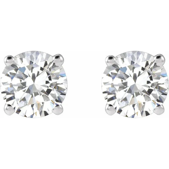 14K Gold 1 CTW 4 Prong Lab-Grown Diamond Stud Earrings