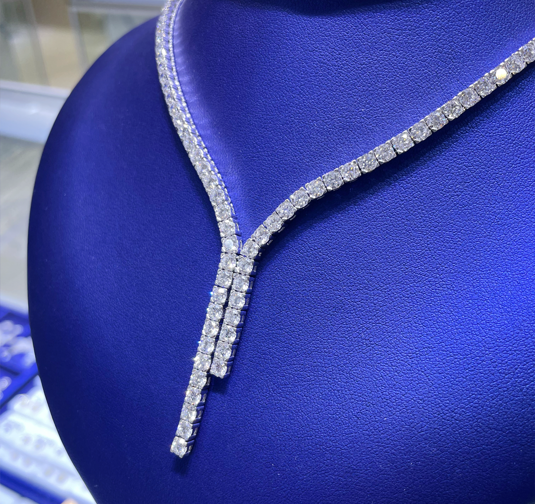 14K Gold 13.46ctw Lab Grown Diamond Necklace