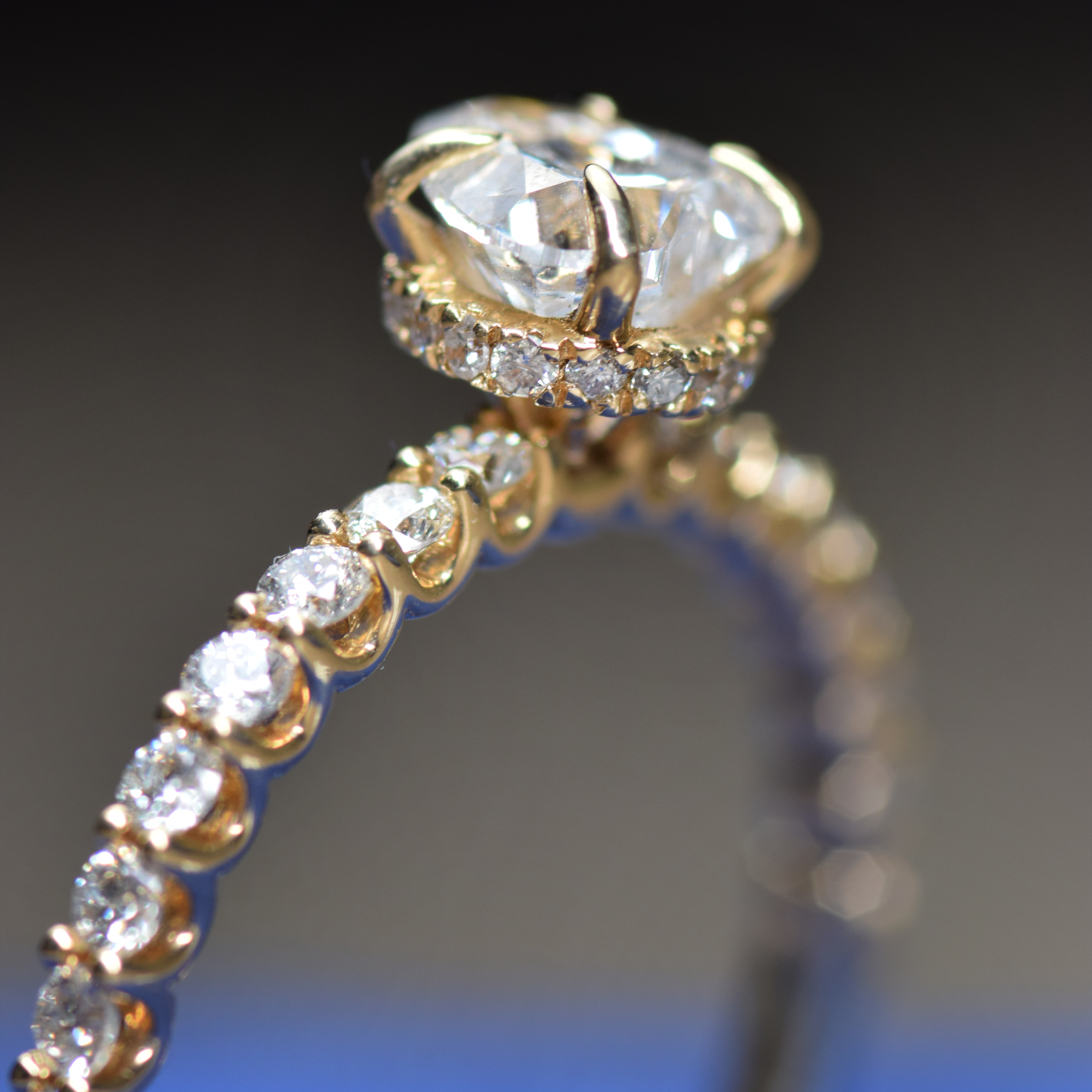 14K Gold 1.42 CT Lab Grown Heart Cut Classic Lab Diamond Engagement Ring