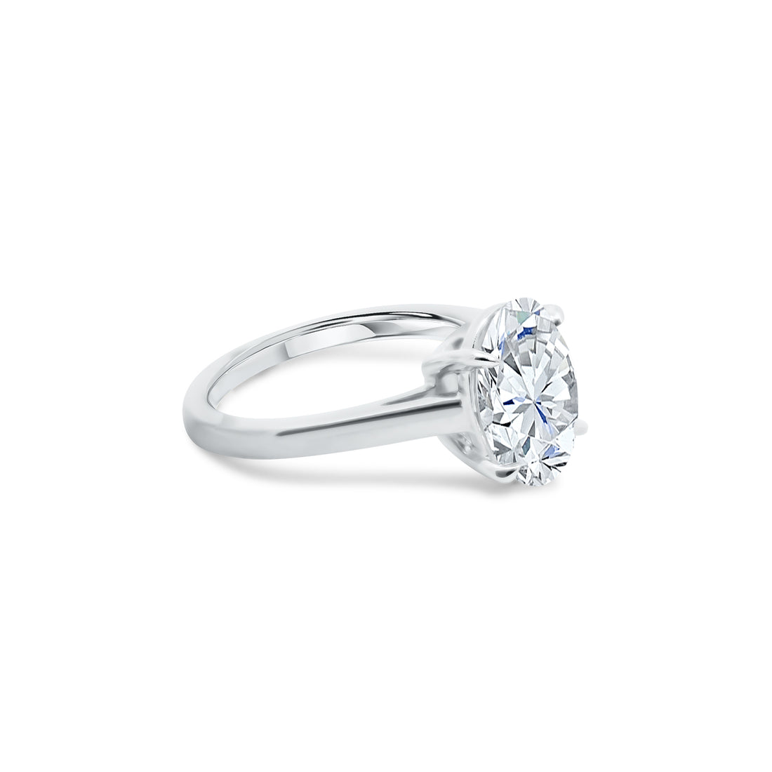 14K Gold 3.06CT Oval Solitaire Diamond Engagement Ring