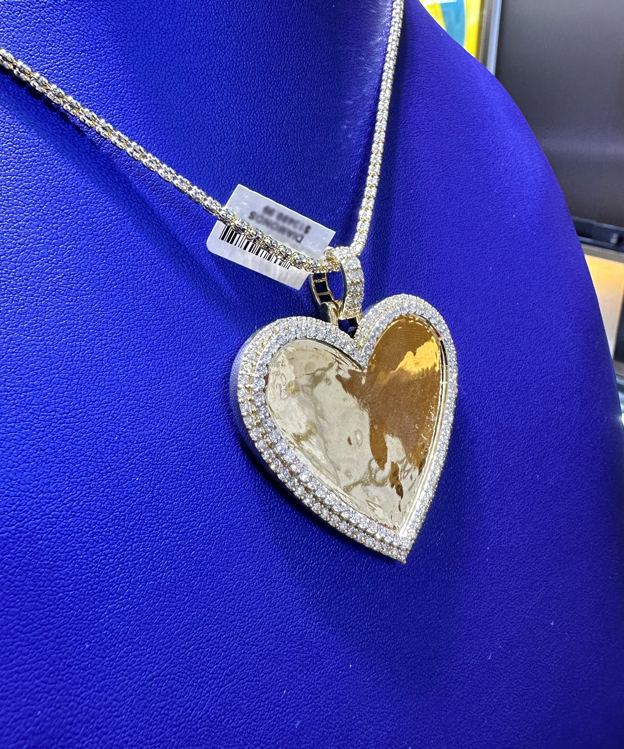 4.50ctw Natural Diamond Memory Charm Heart Pendant in 10K Gold