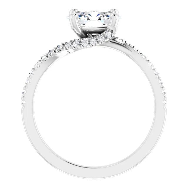 14K Gold Bypass Lab-Grown Diamond 1.01ctw VVS1/D Engagement Ring