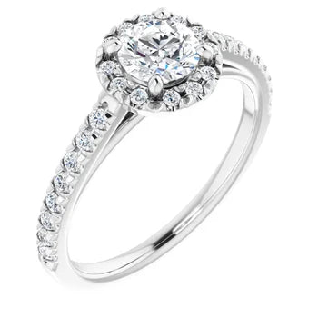 14K Gold Round Lab-Grown Diamond 0.57CTW VVS2/E Engagement Ring