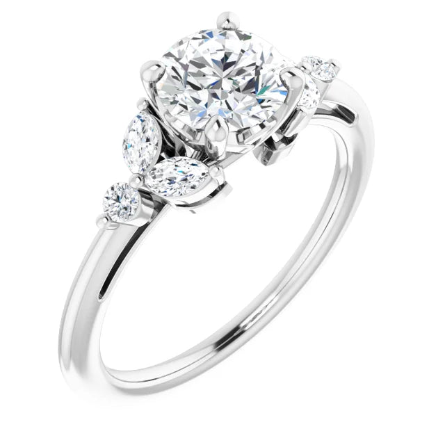 14K Gold Round Lab-Grown Diamond 1.10 CTW VS1/D Engagement Ring