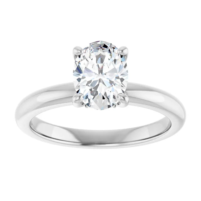 14K Gold Oval Lab-Grown 1.03ctw Diamond Engagement Ring
