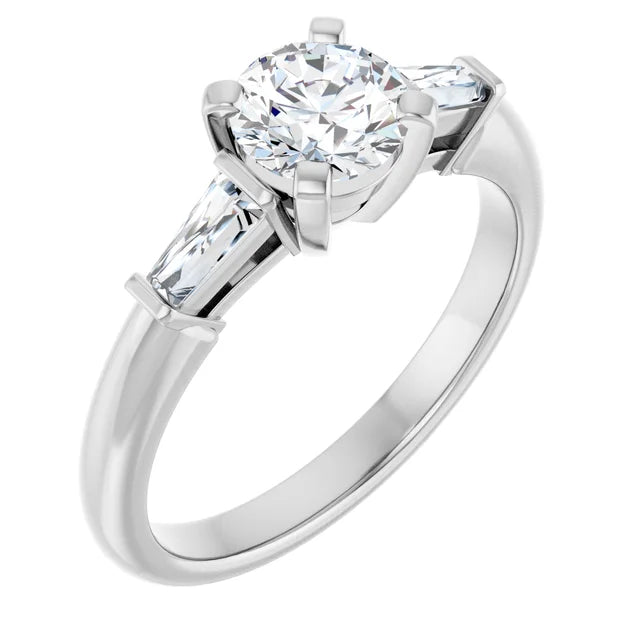 14K Gold Round Lab-Grown Diamond 0.71 CTW VVS2/D Engagement Ring