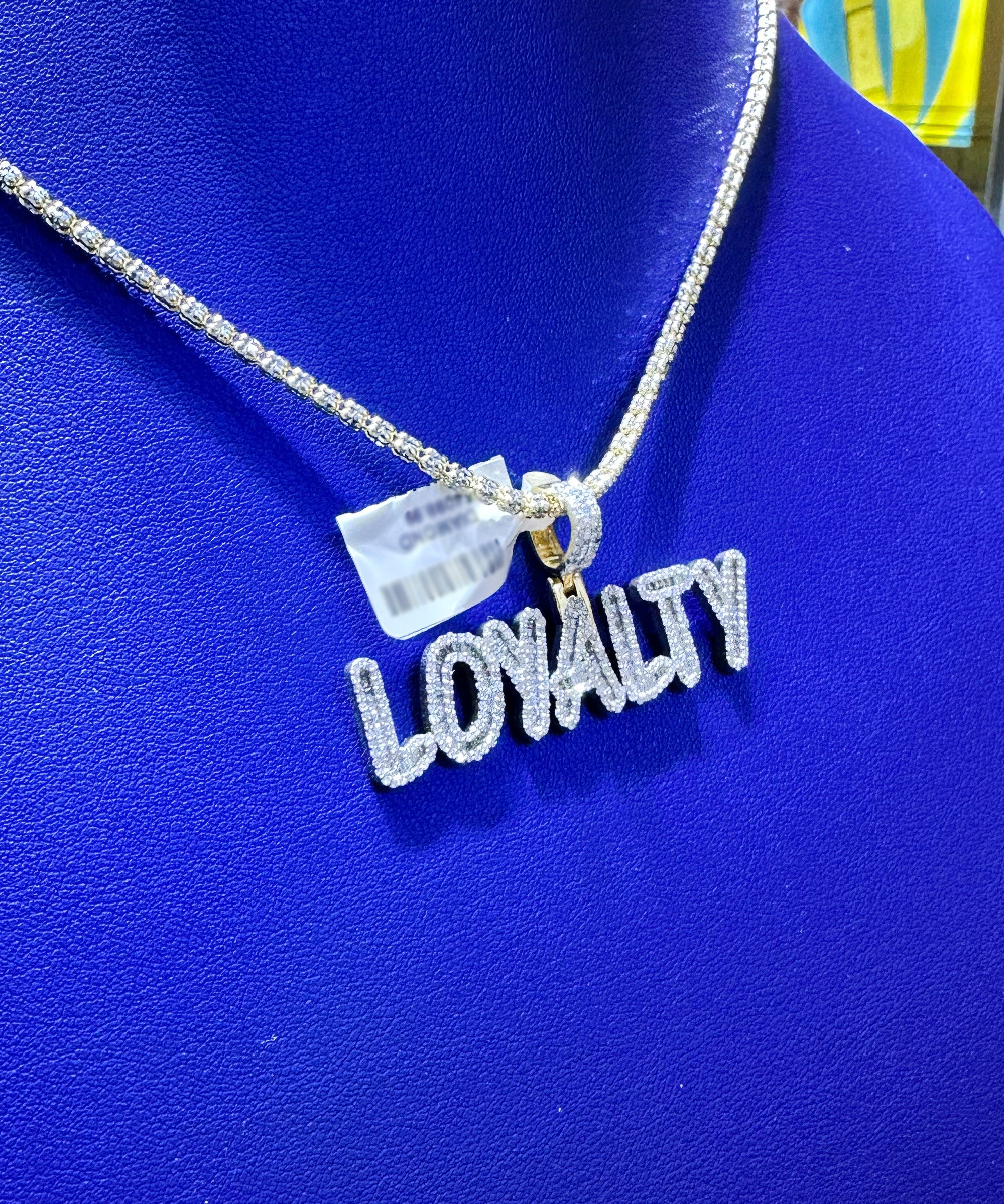 1.80ctw Natural Diamond Loyalty Letter Pendant in 10K Gold