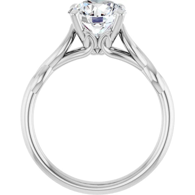 14K Gold Round Lab-Grown Diamond 0.71CTW VS1/D Engagement Ring