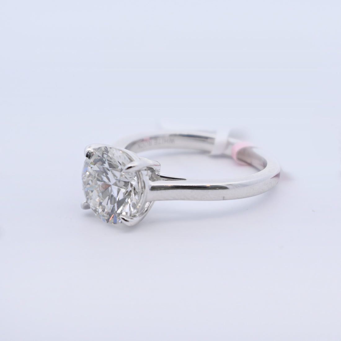 14K Gold 3.05 CT Lab Grown Round Cut Solitaire Diamond Engagement Ring