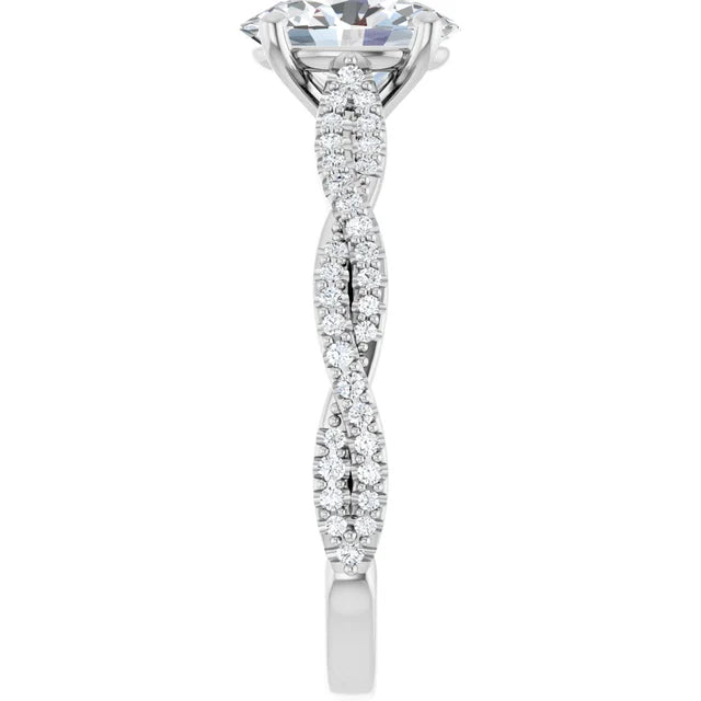 14K Gold Infinity Inspired Lab-Grown Diamond 1.01ctw VVS1/D Engagement Ring