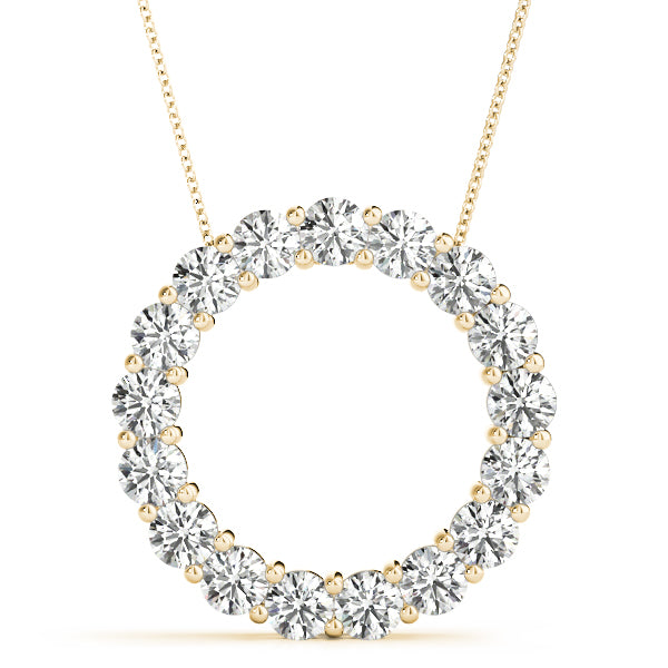 14K Diamond Circle Pendant (2.00CT - 3.00CT)